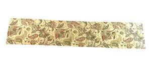 Paisley Floral Canvas Table Runner 70x14 Rust Green Beige Fall Autumn Decor